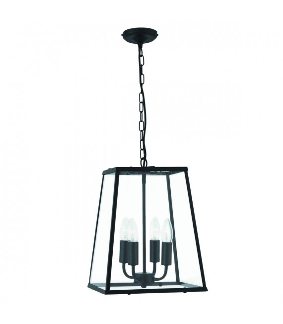 Voyager 29 cm Pendelleuchte, schwarz, aus Glas